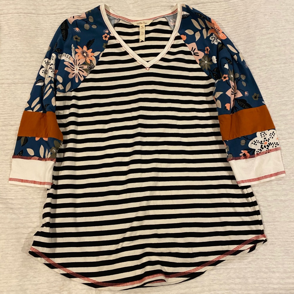 Matilda Jane floral baseball tee